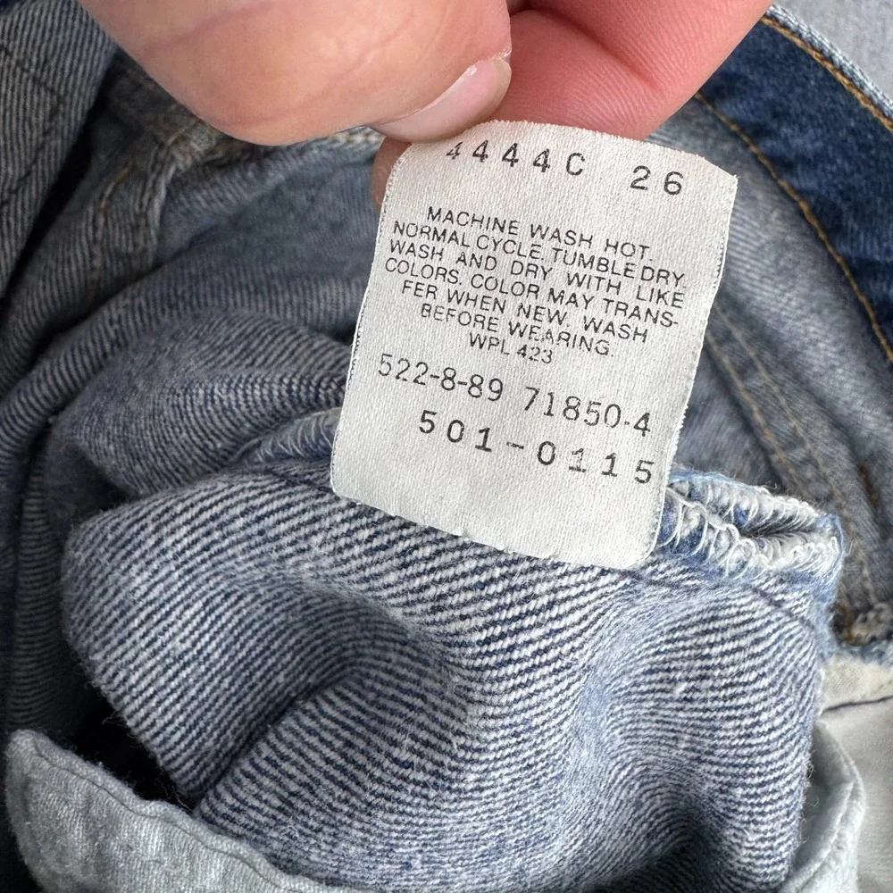 Vintage Levis Jeans Mens 31x32 (Fits‎ 29x31) 501 Dark Fuzzy 80s Made in USA